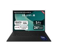 LG gram 17Z90TL-G.AU88B Ordenador Portátil 17 Pulgadas Intel Core Ultra7 258V, 32 GB RAM, 1TB SSD, Panel IPS Antirreflejo, WQXGA, 1.460 g, 24.5 Horas, Windows 11 Home, Negro, Teclado QWERTY Español