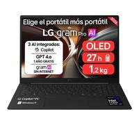 Portátil LG Gram Pro 16Z90U-K.AUB5BN 16" Intel Core Ultra 7 358H 32GB 512GB SSD Intel Arc B390 Windows 11 Home