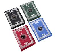 Portátil luz Islámica Viajes Anlising Alfombra de Oración con Brújula Tamaño de Bolsillo Bolsa de Transporte y Adjunta Brújula Pray Alfombra Poliéster Resistente al Agua Material 60 * 100 cm 4pcs