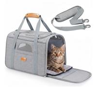 Portátil Morpilot para Gatos, Bolsa de Transporte para Gatos y Pequeños Perros, Aprobada para la Cabina, Suave con Ventilación de Malla en los 4 Lados, Plegable, 42 x 28 x 28 cm, hasta 6.8 kg