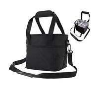 portátil para botella de agua, de transporte de malla, térmica para botella de agua, aislada, accesorios de almacenamiento de gran capacidad para uso diario, Black, Refer to
