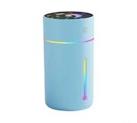 Portátil para mini humidificador de 320 ml alimentado por USB con tecnología de nano niebla, funcionamiento silencioso y luz nocturna LED colorida para dormitorio, oficina, coche, viajes, azul (azul)