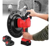 Portátil para paneles yeso, 80-200 RPM, velocidad variable, paleta mortero cemento y hormigón, máquina pulidora para alisar superficies de paredes, máquina pulidora de techo,2batteries