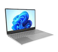 Portátil Plateado de 15,6 Pulgadas 1920x1080 IPS HD 16G 256G Portátil Quad Core 2,4G 5G WiFi para el Hogar (16+256G Enchufe de la UE)