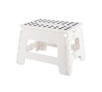 Portátil plegable Step Stool For Outdoor Fishing, Lightweight Stool(White)