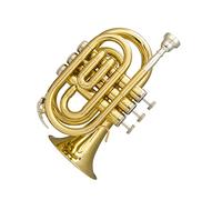 Portátil Pocket Trompeta Nueva Trompeta De Palma Trompeta Portátil B-flat Pocket Cornet Instrumento De Latón Mini Trompeta
