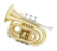 Portátil Pocket Trompeta Trompeta De Bolsillo Profesional Bb Key Trompeta En Miniatura Con Guantes De Boquilla Principiantes Tocando Instrumentos De Latón Mini Trompeta