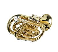 Portátil Pocket Trompeta Trompeta Profesional B-flat Palm Trompeta Trompeta De Bolsillo Mini Trompeta Corneta De Tres Teclas Trompeta Pequeña De Tres Tonos Mini Trompeta