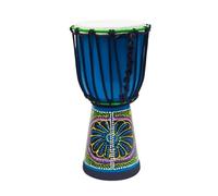 Portátil Principiante Yembé Parche de Piel de Cabra, 8 Pulgadas Tambor Djembe con Bolsa Correa Campana de Mano, Djembe Drum Tallado a Mano Viaje(8-inch-C)