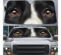 Portátil Protección Solar para El Parabrisas Parasol para Parabrisa Universal para SUV Vehículos Los Ojos del Perro Border Collie, Los Hermosos Ojos del Perro Border Collie L