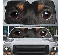 Portátil Protección Solar para El Parabrisas Parasol para Parabrisa Universal para Vehículos SUV Camión Ojos De Perro Pinscher Miniatura, Hermosos Ojos De Perro Pinscher Miniatura M