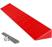 Portátil Rampas de umbral, Silla de Ruedas Rampa, Movilidad Scooter Rampas, Barrido Interior Robot Puertas Bordillo Rampa, Antideslizante Sólido Puerta Umbral Silla de Ruedas Rampa(Red,100*15.5*7cm)