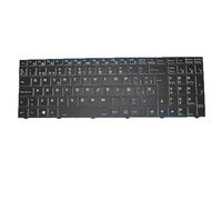 Portátil sin Teclado retroiluminado para CLEVO NL55PU NL51RU NL51ZU NL52AU NL56AU NL52GU NL52GU1 NL52LU NL52MU Español SP Marco Negro Nuevo
