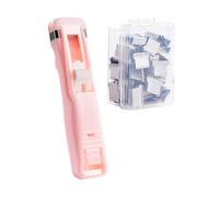 Portátil Sujetapapeles, Dispensador de Abrazaderas en Acero Inoxidable, Dispensador manual de pinzas para papel, Para Organizar Documentos en Hogar, Escuela, Dormitorio y Apartamento