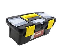Portátil Toolbox 10 pulgadas de 2 capas de plástico Herramienta de almacenamiento de tórax Caja de almacenamiento con cofre con caja de herramientas de plástico de Boxtoolbox de ligera de compar