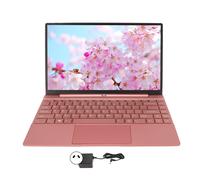 Portátil ultraligero para uso diario, procesador Intel Celeron, pantalla IPS Full HD, elegante color oro rosa, Windows 11 Professional, estilo y