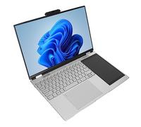 Portátil Win11 de Doble Pantalla, Pantalla IPS HD de 15,6 Pulgadas, Pantalla de Escritura a Mano de 7 Pulgadas, Procesador de Cuatro Núcleos, 16 GB de , WiFi de Doble Banda, (16GB+128GB Enchufe