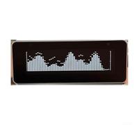 Portátil y elegante AK25664V2 0 Reloj de escritorio con pantalla de espectro musical con accesorio de controlador (blanco)