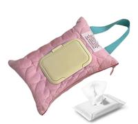 Portatoallitas de pañales - dispensadora de pañales acolchada para exteriores, de pañuelos, cordón de fijación duradero de 9,06 pulgadas para baño, coche, viaje, inodoro