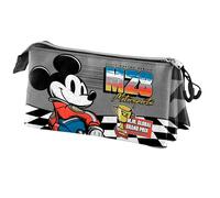 Disney Mickey Mouse Champion - Estuche Triple (23 x 11 cm), Color Gris