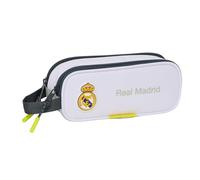 Portatodo Doble Real Madrid 25/26 con Dos Compartimentos para organizar lápices, Colores y Accesorios Escolares