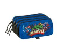 Portatodo Escolar AVENGERS Mighty, Triple Cremallera Grande Adaptable