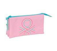 Benetton Dolce - Portatodo Triple, Estuche Infantil, Estuche Niño, Ideal para Niños en Edad Escolar, Cómodo y Versátil, Calidad y Resistencia, 22x3x12 cm
