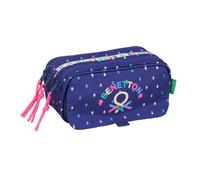Portatodo Escolar BENETTON Drop, Triple Cremallera Grande Adaptable
