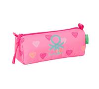 Safta Portatodo Benetton Heart – con cremallera y compartimiento, cómodo y versátil, 21x7x8 cm