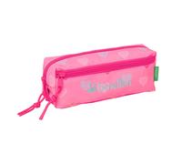 Benetton Heart - Portatodo Triple Pequeño, Estuche Infantil, Estuche Niño, Ideal para Niños en Edad Escolar, Cómodo y Versátil, Calidad y Resistencia, 22x6x8.5 cm
