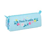 BLACKFIT8 PÉTALOS - Portatodo con cremallera y compartimiento, Estuche Infantil, Estuche Niño, Ideal para Niños en Edad Escolar, Cómodo y Versátil, Calidad y Resistencia, 21x7x8 cm