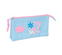 BLACKFIT8 SMILE - Portatodo Triple, Estuche Infantil, Estuche Niño, Ideal para Niños en Edad Escolar, Cómodo y Versátil, Calidad y Resistencia, 22x3x12 cm