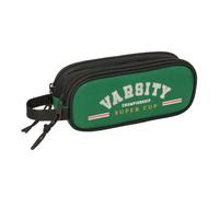 BLACKFIT8 VARSITY - Portatodo Doble Niño, Estuche Infantil, Estuche Niño, Ideal para Niños en Edad Escolar, Cómodo y Versátil, Calidad y Resistencia, 21x6x8 cm