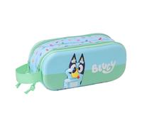 Safta BLUEY 3D - Portatodo Doble 3D, Estuche Infantil, Estuche Niño, Ideal para Niños en Edad Escolar, Cómodo y Versátil, Calidad y Resistencia, 21x6x8 cm