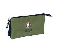 Portatodo Escolar EL PULPO Verde, Triple Acordeón