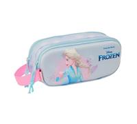 Safta Frozen 3D - Portatodo Doble 3D, Estuche Infantil, Estuche Niño, Ideal para Niños en Edad Escolar, Cómodo y Versátil, Calidad y Resistencia, 21x6x8 cm, Color Lila