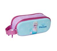 Safta FROZEN 3D - Portatodo Doble 3D, Estuche Infantil, Estuche Niño, Ideal para Niños en Edad Escolar, Cómodo y Versátil, Calidad y Resistencia, 21x6x8 cm