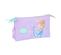 FROZEN SPIRIT - Portatodo Triple, Estuche Infantil, Estuche Niño, Ideal para Niños en Edad Escolar, Cómodo y Versátil, Calidad y Resistencia, 22x3x12 cm