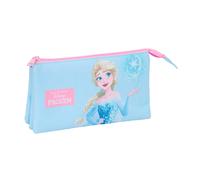 Safta Portatodo triple FROZEN – Estuche infantil 22x3x12 cm, cómodo y resistente