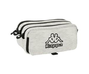 Portatodo Escolar KAPPA Grey Knit, Triple Cremallera Grande Adaptable