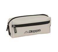 Kappa Grey - Portatodo Triple Pequeño, Estuche Infantil, Estuche Niño, Ideal para Niños en Edad Escolar, Cómodo y Versátil, Calidad y Resistencia, 22x6x8.5 cm
