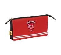 Safta Kings League ANIQUILADORES - Portatodo Triple, Estuche Infantil, Estuche Niño, Ideal para Niños en Edad Escolar, Cómodo y Versátil, Calidad y Resistencia, 22x3x12 cm, Color Rojo