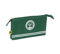 Safta Kings League Troncos - Portatodo Triple, Estuche Infantil, Estuche Niño, Ideal para Niños en Edad Escolar, Cómodo y Versátil, Calidad y Resistencia, 22x3x12 cm, Color Verde Oscuro