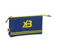 SAFTA Kings League X Buyer - Portatodo Triple, Estuche Infantil, Estuche Niño, Ideal para Niños en Edad Escolar, Cómodo y Versátil, Calidad y Resistencia, 22x3x12 cm, Color Azul