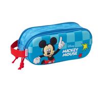Safta MICKEY MOUSE 3D - Portatodo Doble 3D, Estuche Infantil, Estuche Niño, Ideal para Niños en Edad Escolar, Cómodo y Versátil, Calidad y Resistencia, 21x6x8 cm