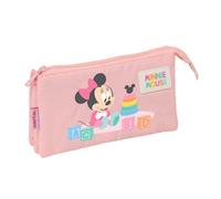 Safta Portatodo triple Minnie Mouse Baby – Estuche infantil 22x3x12 cm