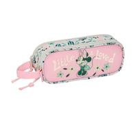 Minnie Mouse Minty - Portatodo Doble Niño, Estuche Infantil, Estuche Niño, Ideal para Niños en Edad Escolar, Cómodo y Versátil, Calidad y Resistencia, 21x6x8 cm