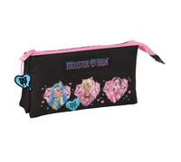 Portatodo Escolar MONSTER HIGH Dark Neon, Triple Acordeón