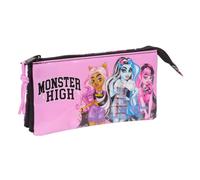 Portatodo Escolar MONSTER HIGH Drama, Triple Acordeón