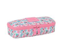 Safta Moos Flores - Portatodo Infantil, Tejido Reciclable, Estuche Infantil, Estuche Niño, Ideal para Niños en Edad Escolar, Cómodo y Versátil, Calidad y Resistencia, 22x8x5 cm, Color Multicolor